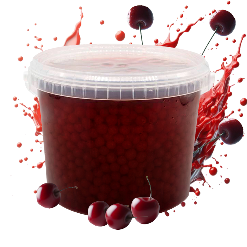 Wiśniowe kulki do Bubble Tea 3,2 kg - Popping Boba Wiśniowe kulki do Bubble Tea 3,2 kg - Popping Boba