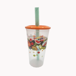 KUBEK WIELORAZOWY BUBBLE TEA 500ML 100 SZT.