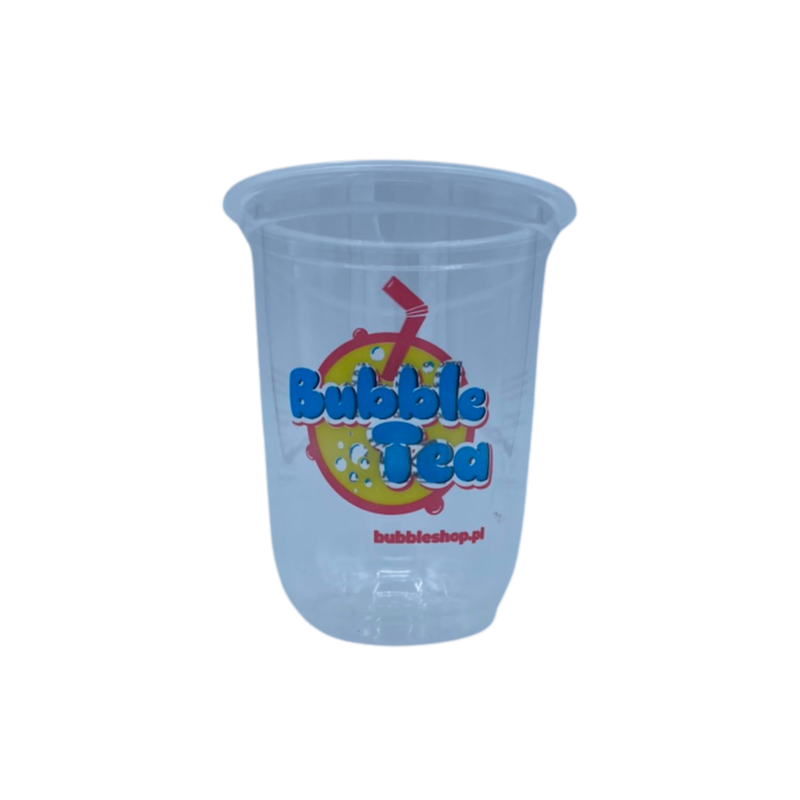 Kubek bezbarwny BUBBLE TEA LOGO 95mm-500 ml, 50 szt