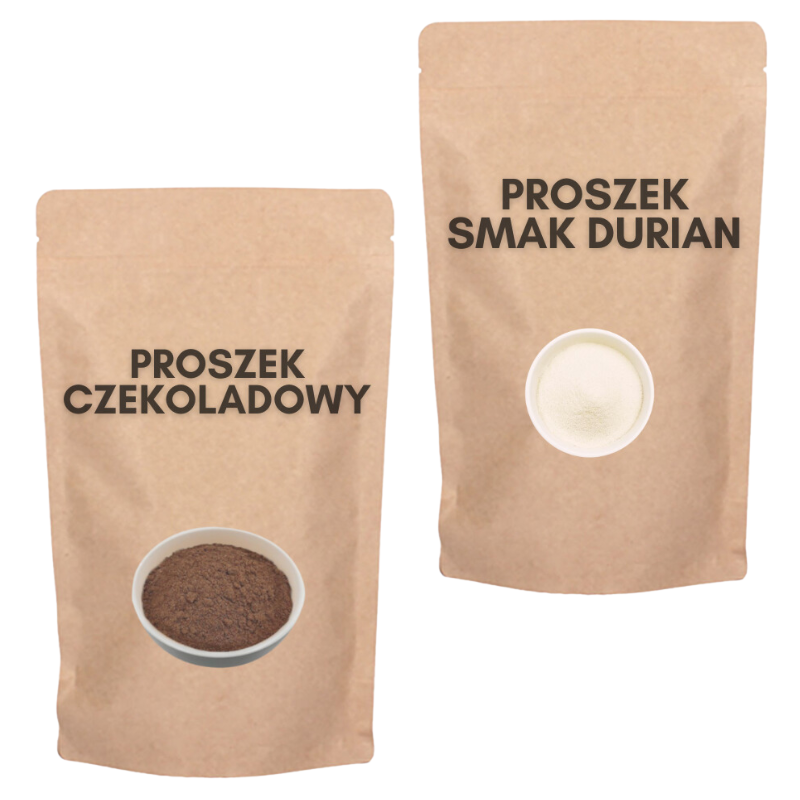 ZESTAW PUDER smak Duriana + smak Czekoladowy ZESTAW PUDER smak Duriana + smak Czekoladowy