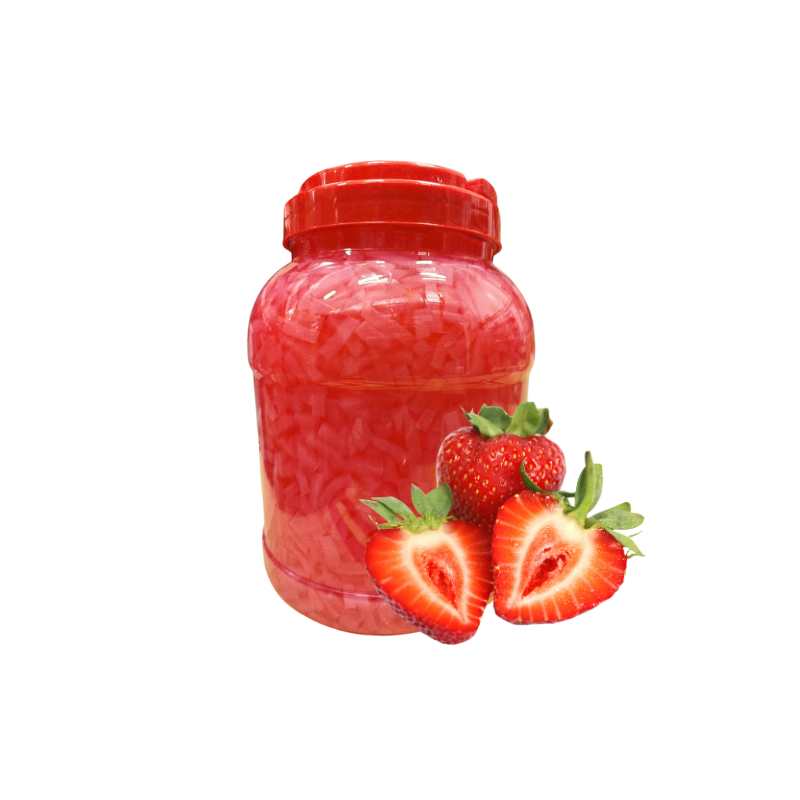 Żelki Truskawkowe z kokosa do Bubble Tea 3,8 kg - Nata de Coco Jelly Żelki Truskawkowe z kokosa do Bubble Tea 3,8 kg - Nata de Coco Jelly