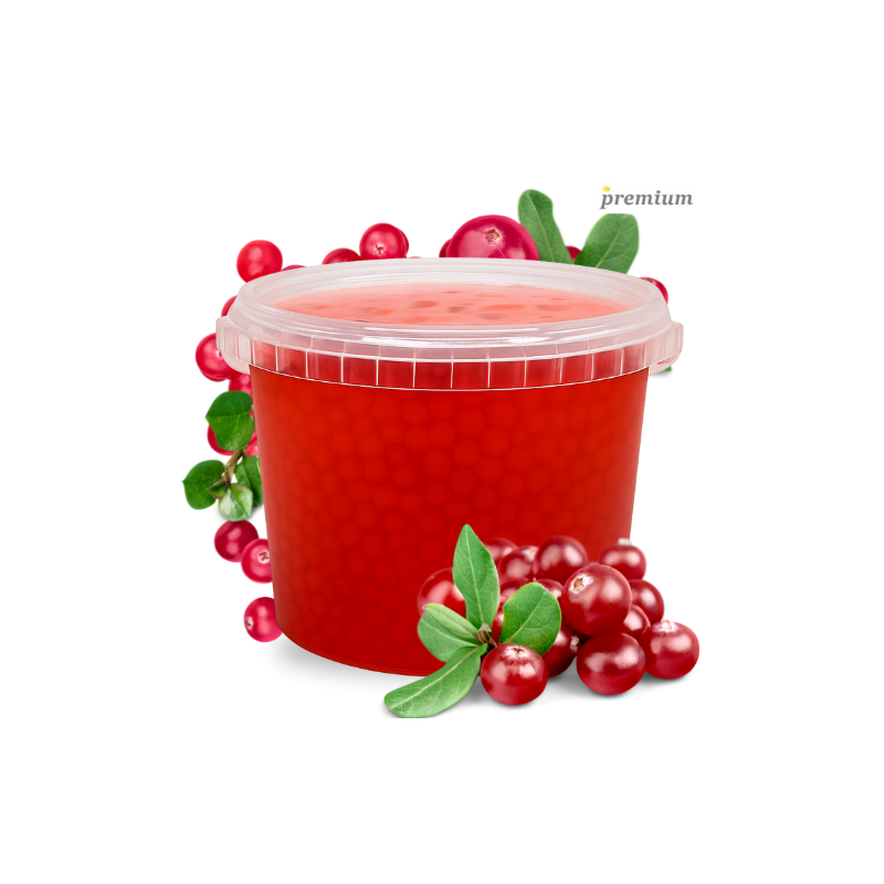 Żurawinowe kulki do Bubble Tea 3,4 kg - Popping Boba Żurawinowe kulki do Bubble Tea 3,4 kg - Popping Boba