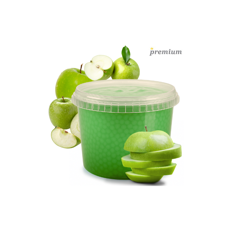 Jabłkowe kulki do Bubble Tea 3,4 kg - Green Apple Popping Boba Jabłkowe kulki do Bubble Tea 3,4 kg - Green Apple Popping Boba
