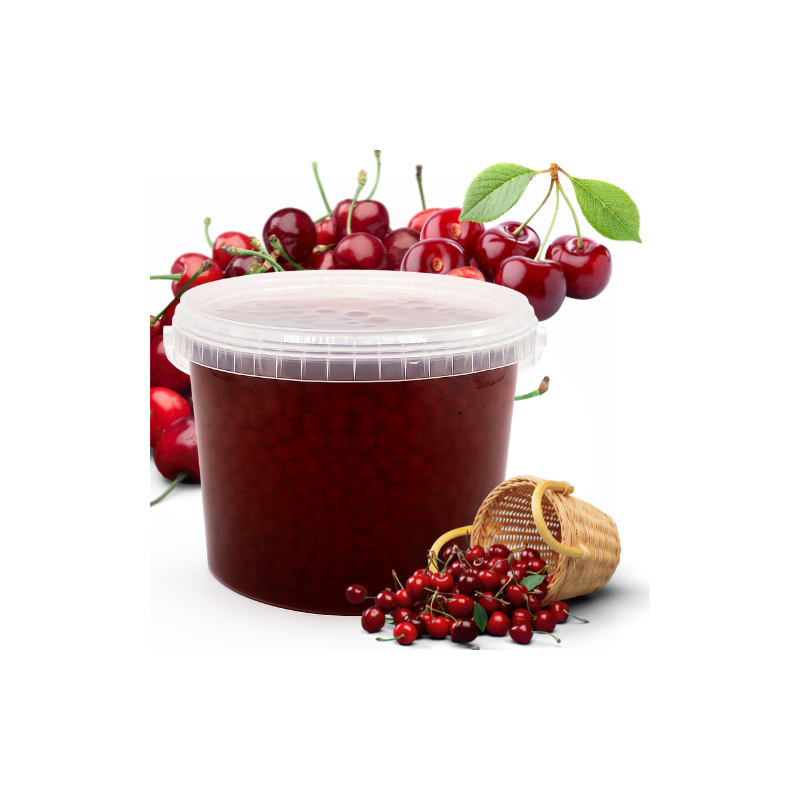 Wiśniowe kulki do Bubble Tea 3,4 kg - Popping Boba Wiśniowe kulki do Bubble Tea 3,4 kg - Popping Boba