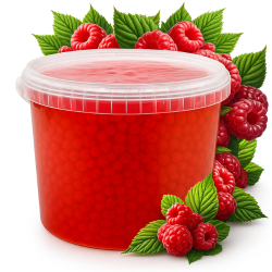 Malinowe Kulki do Bubble Tea 3,4 kg - Popping Boba
