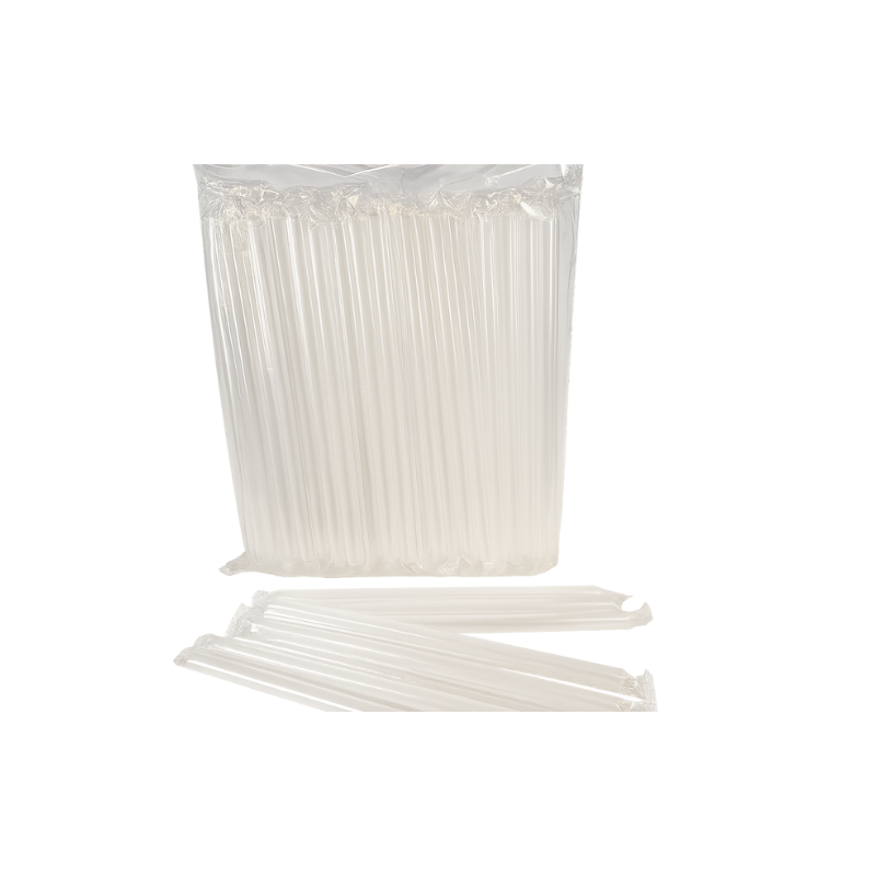 Słomki plastikowe przezroczyste do  bubble tea 12x230mm 100szt.