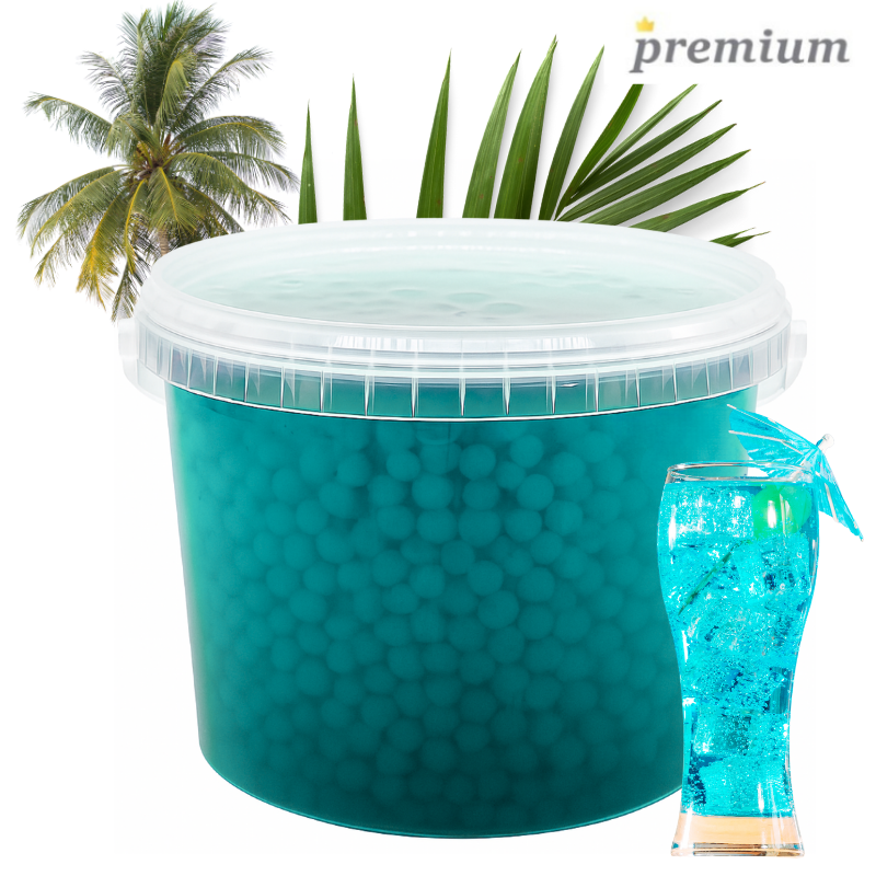 Kulki do Bubble Tea Blue smak Curacao - Popping Boba 3,4 kg