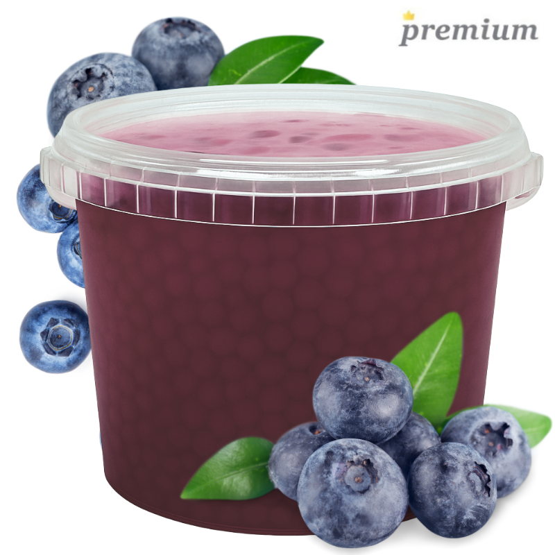 Jagodowe Kulki do Bubble Tea 3,4 kg - Popping Boba Jagodowe Kulki do Bubble Tea 3,4 kg - Popping Boba