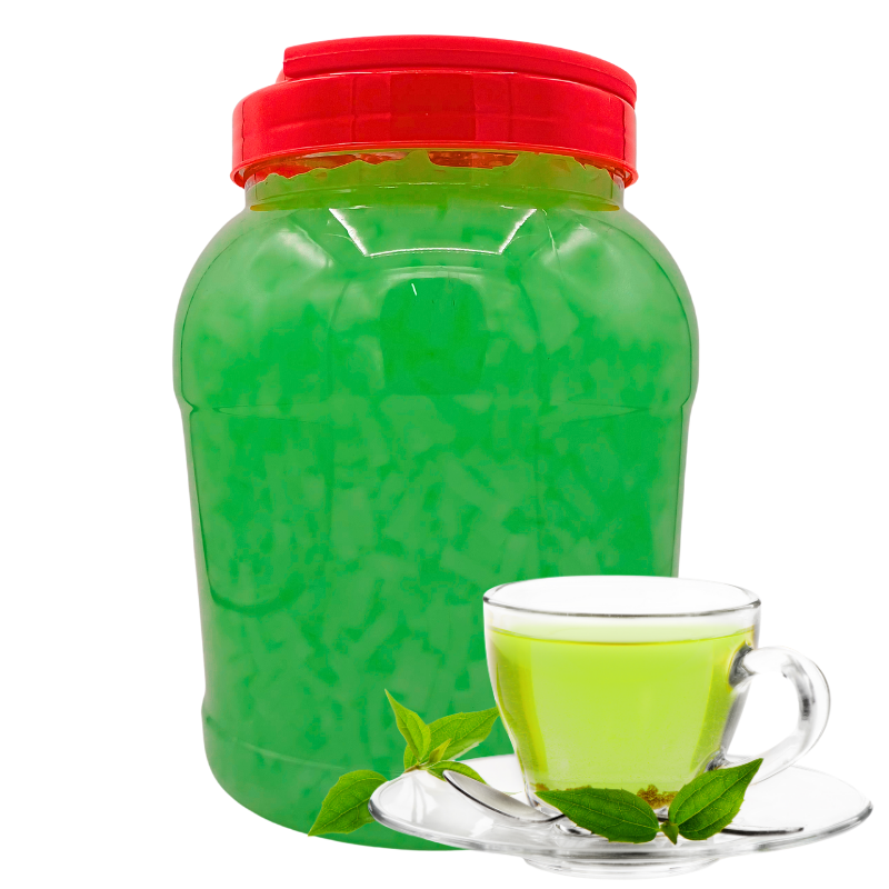 Żelki z kokosa smak zielona herbata 3,8 kg - Nata de Coco Jelly Żelki z kokosa smak zielona herbata 3,8 kg - Nata de Coco Jelly