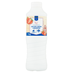 Sos Truskawkowy 1 kg - do lodów deserów Bubble Tea
