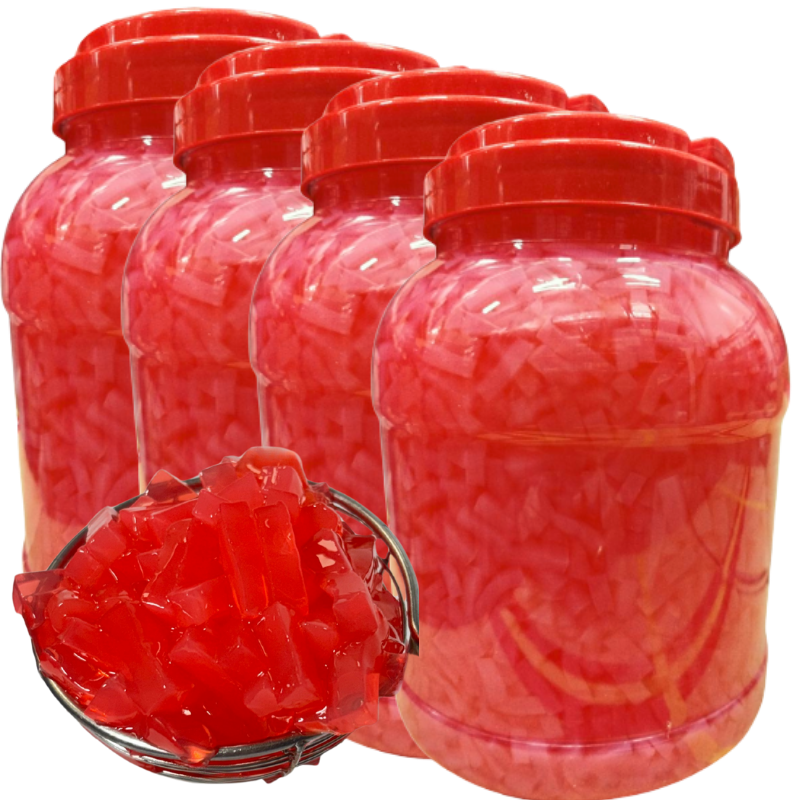 Nata de Coco Jelly - Truskawka 3,8kg x4 opakowania Nata de Coco Jelly - Truskawka 3,8kg x4 opakowania