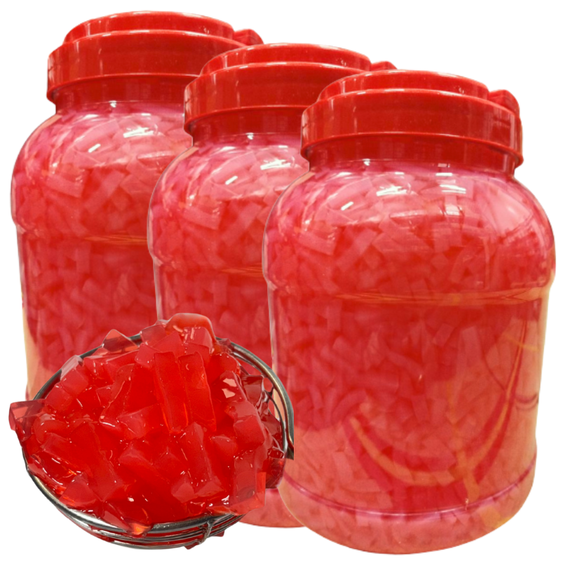 Nata de Coco Jelly - Truskawka 3,8kg x3 opakowania Nata de Coco Jelly - Truskawka 3,8kg x3 opakowania